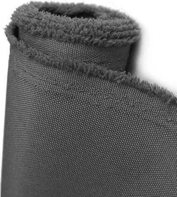 Foreate Waterproof Canvas Fabric by The Yard 600D Upholstery Fabric for Chairs 58" Wide Indoor Outdoor Water Resistant Canvas Polyester Material Sewing DIY Cloth, 15 Yards Grey