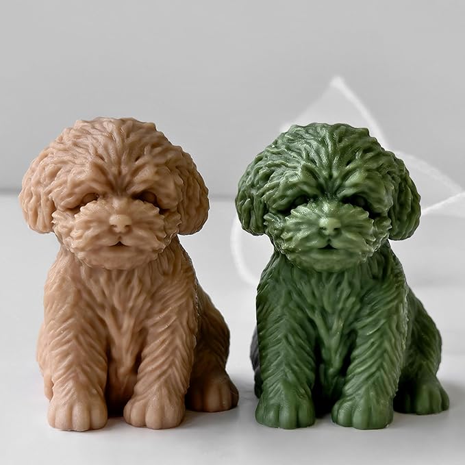 Dog Candle Animal Resin Mold - Resin Casting Silicone Molds for Home Decor & Candle Making Wave Spiral Mold