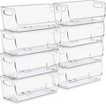 Sorbus Stackable Storage Bins Open Front, Clear Stackable Storage Bins, Pantry Bins for Storage and Organization, Acrylic Stackable Bins for Kitchen, Clear Pantry Organizer Bins (Small Narrow 8 Pack)
