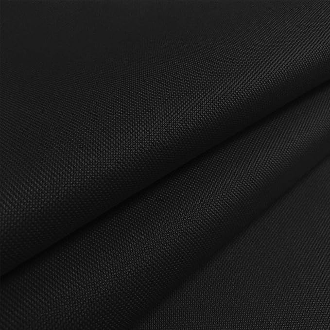 Foreate Waterproof Canvas Fabric by The Yard 600D Upholstery Fabric for Chairs 58" Wide Indoor Outdoor Water Resistant Canvas Polyester Material Sewing DIY Cloth, 1 Yard Black