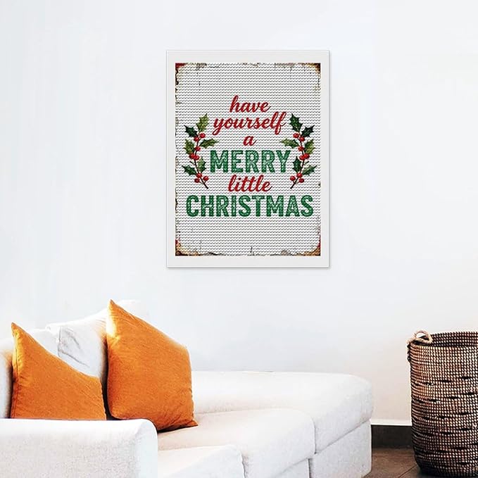 AIVKIEJK Diamond Painting Kits for Adults - Merry Christmas Santa Painting DIY 5D Full Drill Diamond Dots Paintings with Diamonds Gem Art and Crafts Home Decor 12"x16"
