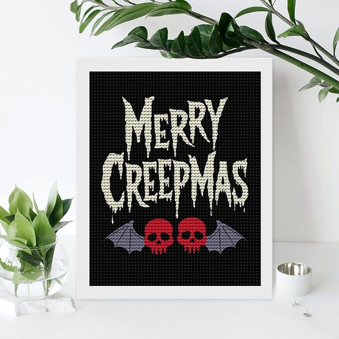 AIVKIEJK Diamond Painting Kits for Adults - Halloween & Christmas Gothic Ghost Christmas Painting DIY 5D Full Drill Diamond Dots Paintings with Diamonds Gem Art and Crafts Home Decor 16"x20"