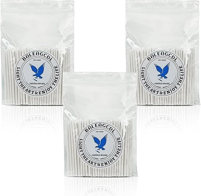 Pearled Candle Extra Wicks 300 Pack for Pearled Candle Making - 2 Inch White Cotton Candle Wicks in Bulk for Candle Making DIY
