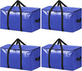 BAGAIL Heavy Duty Moving Bags with Strong Handle, Extra Large Moving Boxes, Storage Tote for Clothes, College Moving Supplies(Dark Blue, 4 Pack)