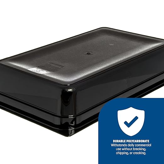 Carlisle FoodService Products 10401B03 High-Heat Full-Size Food Pan, 12.7 qt. Capacity, 20-3/4" x 12-3/4" x 4", Black (Case of 6)