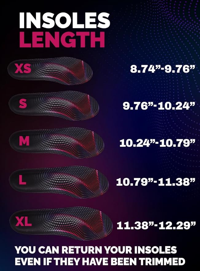 CRUVHEAL Running Insoles Men Women - Athletic Shock Absorbing Gel Insoles - Runner’s Knee - Reduce Muscle Soreness - Plantar Fasciitis - for Sport Shoes (M)