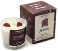 Scorpio Zodiac Candle Scorpio Birthday Gifts for Men Women Patchouli Crystal Candle with Healing Crystals and Manifestation Bracelet Soy Candles for Home Scented