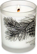 Hemlock Park Frosted Jar Wood Wick Candle Handcrafted with Natural Coconut Wax (Standard 7.2 oz, Bergamot Cedar)