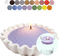 Aufien Candle Sand with Wicks, 21.4 Oz Pearled Candle, DIY Bead Powder Sand Wax Making kit Refillable Non Toxic for Handmade, Mother's Day Wedding and Halloween Christmas Decorations Purple