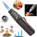 Valentines Day Gift for Him 2 Packs Portable Brightfire,Turbine Jet Bright Fire Lighter,Windproof Straight Torch Blue Flame Lighter,Wind Resistant Bright Fire Lighters,Torch lighters Butane refillable