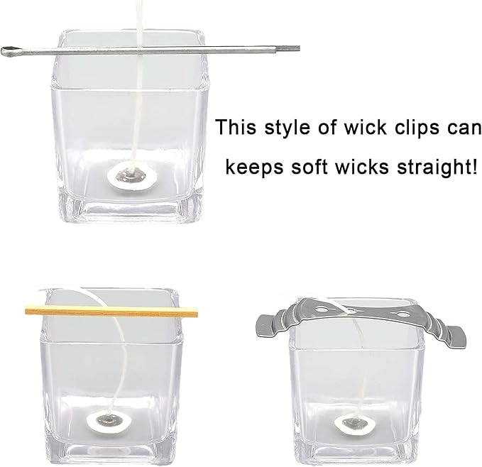 Candle Wick Holders, One Clip Centering Device, Centering Tool for Candle Making (Pack of 12)