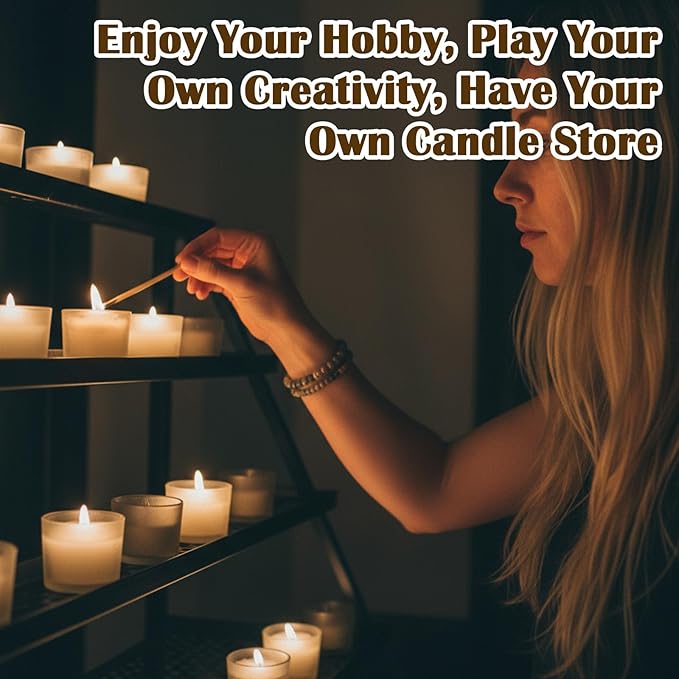 200Feet Natural Cotton Candle Wick Roll, 24-Ply Candle Making Wicks, with 50Pcs Metal Sustainers 3Sheet Candle-Wick Stickers and 5Pcs Wooden Candle-Wick Centering Device,for DIY Craft CandleMaking Kit