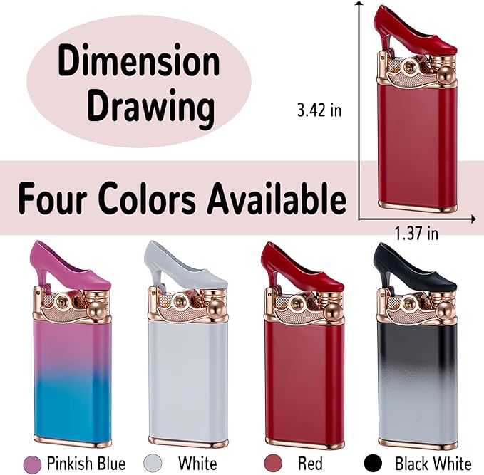 Cute Pretty Lighter Butane, Soft Flame Lighter Fashion Nice Lighters, Unique for Women Candles Gift Camping BBQ (No Butane Fule) (30#)