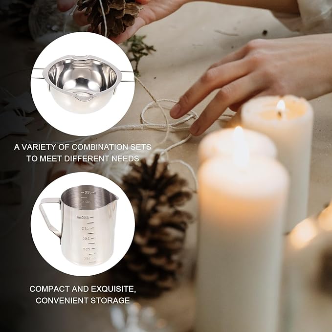TIDTALEO DIY Scented Candle Making Kit with Soybean Wax Melting Cup Handmade Candle Craft Tools Set for Adults for Home Crafting and Making