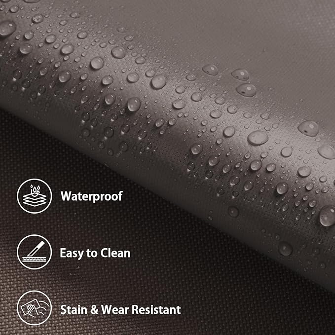 Waterproof Marine Canvas Fabric by The Yard 58" W 600D PVC Backing Water-Resistant Polyester Fabric Upholstery Material for Outdoor Indoor Marine Awning Tent Boat Furniture Cover, 8 Yards Dark Brown