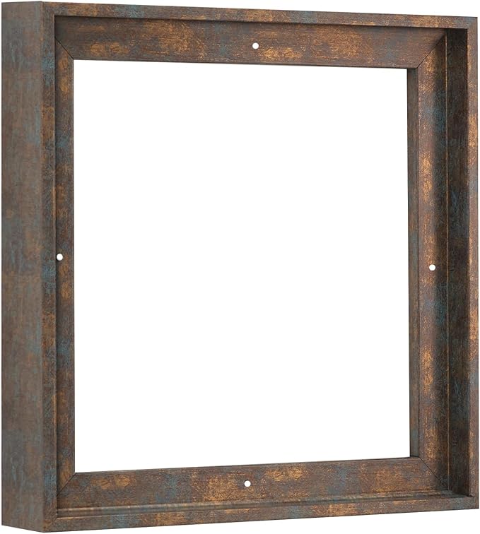 Pixy Canvas Floater Frame 44x44 for 1-1/2 (1.5) inch Deep Canvas Paintings/Canvas Prints/Wood Canvas Panels/Wall Art/Wall Decor/Home Decor/Artwork (Rusty Blue, 44 x 44 inch, Square)