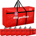4 Pcs 66 Gallon Extra Large Moving Bags Heavy Duty Storage Bag with Strong Zipper Handle Foldable XXL Jumbo Storage Tote Packing Moving Box for College Dorm Travel Cloth Duffle (Red)