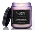 M&SENSE Lavender Citrus Scented Candles, 7.05oz Organic Soy Wax, 50 Hours Clean Burn, Non Toxic Candles for Home, Stress Relief Aromatherapy for Spa Housewarming Gift for Women Men