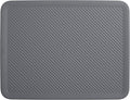 Superio Ribbed Collection Lid for Decorative Plastic Basket Open Home Storage Bins Organizer Baskets, Large Grey - for Organizing Closet Storage Bins for Shelves Drawer Shelf 15/22 Liter