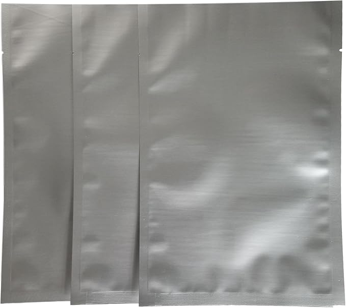 Mylar Bags - 7.5 Mil Thick 8" x 12" - Genuine Odor-Proof Aluminum Foil-Lined Bag for Long Term Food, Grain, Baking, Herb, Survival Storage Container (50 and 100) (50)