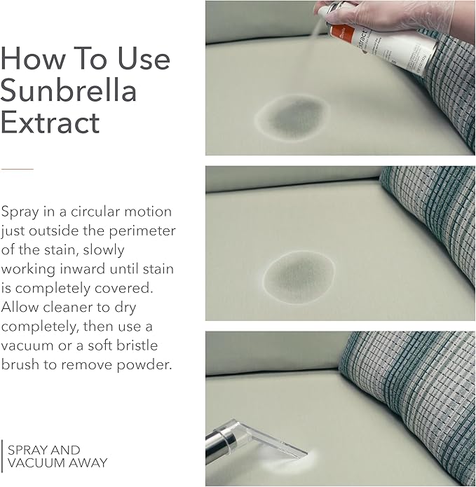 Sunbrella Extract Oil Stain Remover | Easy Clean for Grease & Oil Stains | Upholstery Cleaner Spray | Fast-Drying Formula | Safe, Non-PFAS | 9.6 oz
