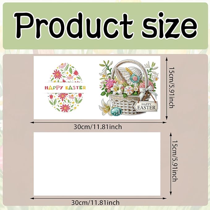 DoxQcs 5D Diamond Art Painting Greeting Cards Kit, DIY Cards for Blessings Congratulations Gifts, Greeting Card Set for Birthday Thanksgiving Day Christmas Halloween-2PCS-2