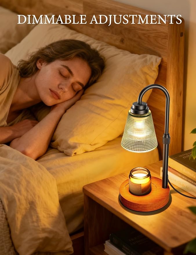 Candle Warmer Lamp with Timer Dimmable, Adjustable Height Wax Melts Warmer for Jar Candles, Housewarming, Birthday, for Women and Mom, Home Decor