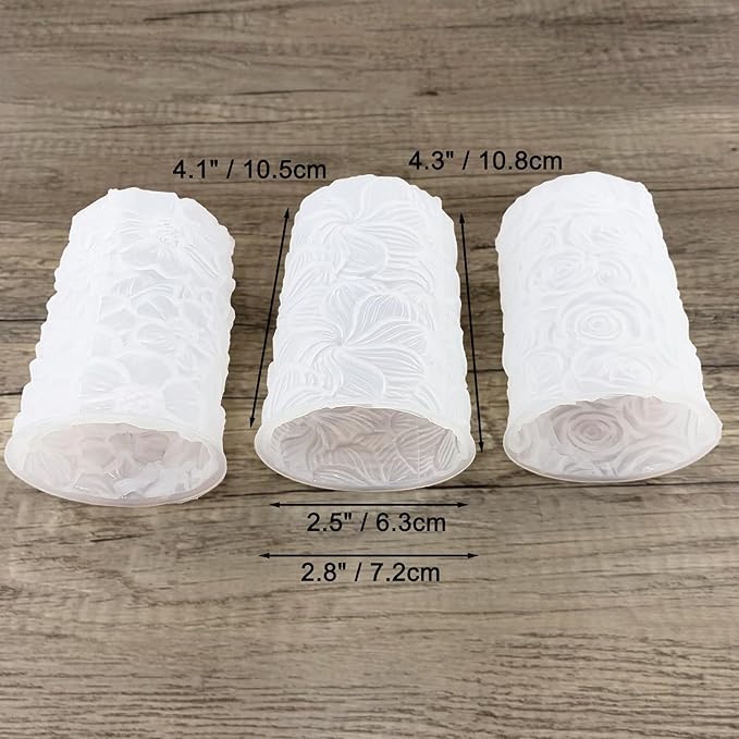 3pcs Flower Cylinder Candle Silicone Molds for Candle Making Soaps Light Resin Clay Home Decoration Crafts DIY (Style -1)