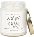 Sweet Water Decor Warm and Cozy Candle - Pine Cinnamon & Fir Winter Scented Soy Candles for Home | 9oz Clear Jar, 40 Hour Burn Time, Made in The USA