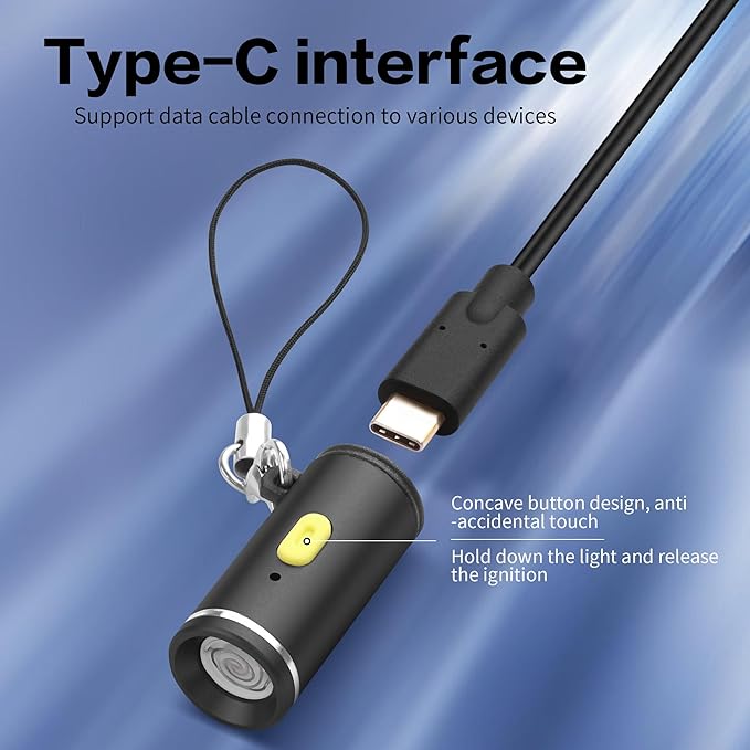 YAODHAOD Electric Lighter USB C, Windproof Flameless Arc Lighter, 2-Pack (Black)