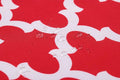 Mybecca Canvas Oxford Fabric Marine Waterproof Outdoor Awning 600 Moroccan Ogee Pattern Red/White (Cut Separate by Yard for Prime Orders-1 Yard) (60"x36")