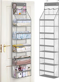 MISSLO Full Clear PVC Over The Door Organizer Hanging Closet Storage with 5 Large Pockets and 3 Top Plastic Pouches for Pantry, Bathroom, Bedroom to Store Clothes, Diapers