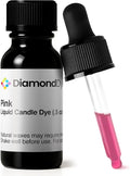 Pink Liquid Candle Dye (.5 oz) - Made in the USA - Safe and Easy to Use - Pure and Simple Ingredients - Candle Making Supplies for Soy, Paraffin, Palm or Gel Wax - 10 Vibrant Colors to Choose from