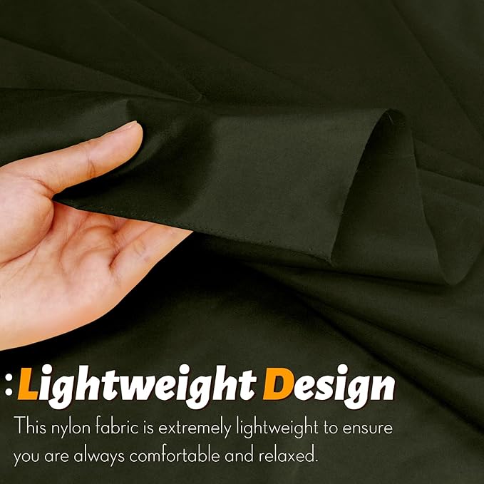 Vonty Waterproof Ripstop Nylon Fabric - 60 Inch Wide, Dark Olive, Lightweight, Tear-Resistant, Easy-to-Sew, Waterproof Coating, Ideal for Outdoor Projects