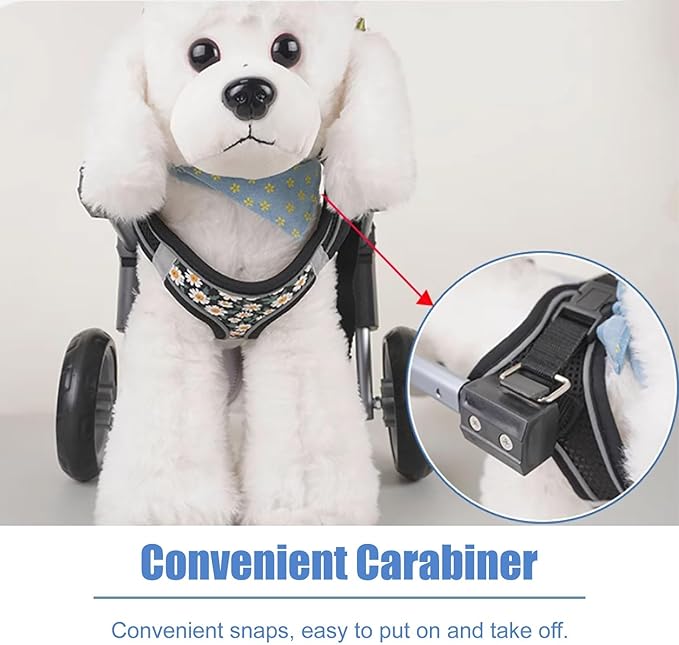Dog Mobility Aid Wheelchair - Adjustable Front Back Wheels for Small, Medium, and Large Dogs with Paralysis or Injury – Leg Brace Trolley for Arthritis and Mobility Support