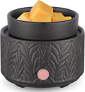 Ceramic Wax Melt Warmer, Fragrance Wax Warmer 4-in-1 Electric Candle Wax Melter and Wax Cubes for Home Office Bedroom Aromatherapy Essential Oil Burner is Birthday Gifts for Women Mom Girl(Black)