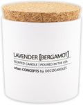 Urban Concepts by DECOCANDLES - Lavender Bergamot - Highly Scented Soy Candle - Long Lasting - Hand Poured in USA (9 Oz. Cork)