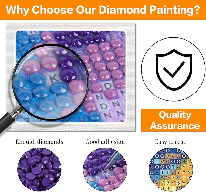 Diamond Art Kits for Adults, Christmas Diamond Painting Kits for Beginners, 5D Full Drill Gem Art Paint with Diamonds Dots Crafts Kits for Home Decor Gift 12x16inch
