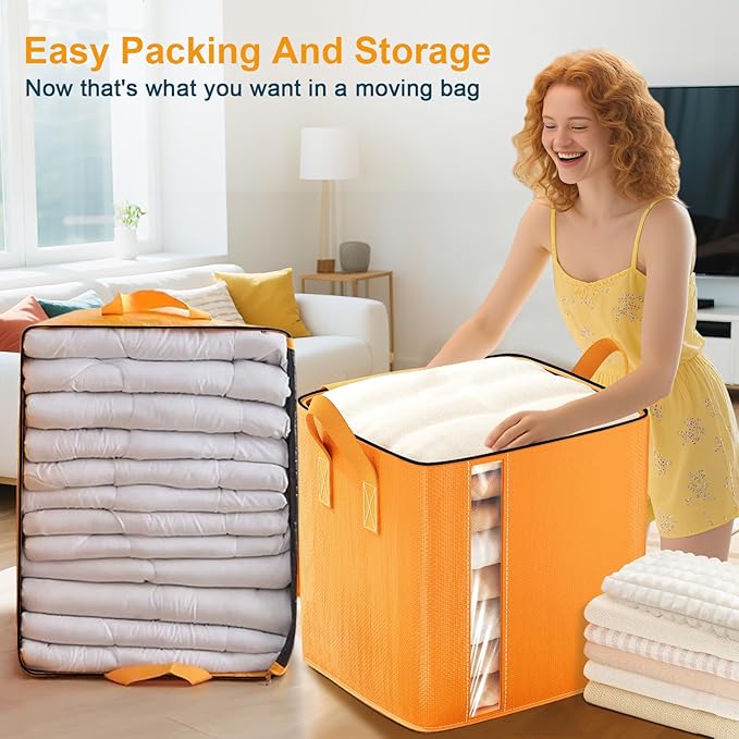 Extra Large Moving Bags 2-Pack (2 Sizes) - Extra Large Storage Bags for Packing, Organizing & Travel | Alternative to Moving Boxes, Heavy-Duty Large Storage Bag