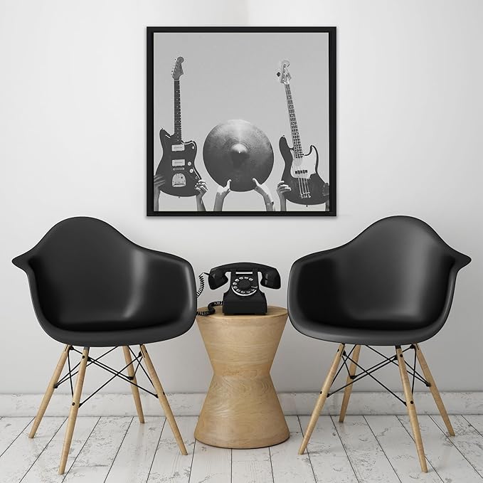 Pixy Canvas Floater Frame 21x21 for 3/4 (0.75) inch Deep Canvas Paintings/Canvas Prints/Wood Canvas Panels/Wall Art/Wall Decor/Home Decor/Artwork (Black, 21 x 21 inch, Square)