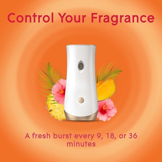 Glade Automatic Spray Refill and Holder Kit, Air Freshener for Home and Bathroom, Hawaiian Breeze, 6.2 Oz, 2 Count