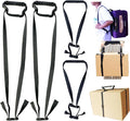 Moving Straps Carry Strap Lifting with Handle for 1 or 2 Mover | Adjustable and Strong | for Easy, Safe, Secure Carrying Boxes,Tent,Luggage,Beach Chairs,Book,Hand Shoulder Back,Black,Up to 100 LBS