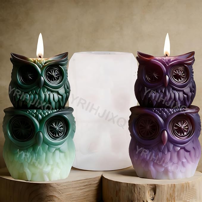 Owl Silicone Mold Candle Mold for Candle Marking Animal Molds for Epoxy Resin Ornament Decor