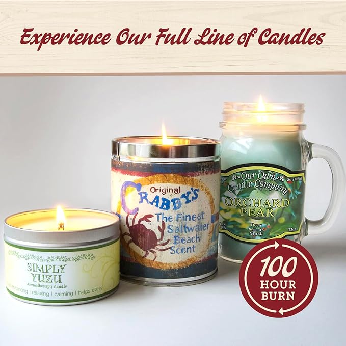 Our Own Candle Company, Cranberry Scented Mason Jar Candle, 100 Hour Burn Time, 13 Ounces