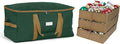 Covermates Keepsakes Adjustable Ornament Storage Bag – Heavy-Duty Polyester, Padded Dividers & FlexGrid Trays – Protective Holiday Ornament Organizer with Handles & Label Window, Green