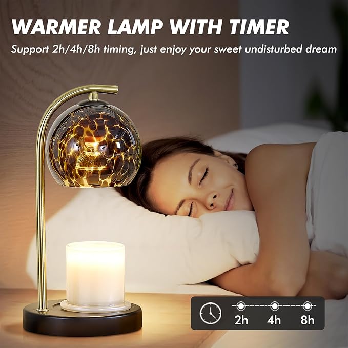 Womens Gifts for Christmas Candle Warmer Lamp, Dimmable Scented Wax Melt Warmer with Timer, Housewarming Gifts for Home Bedroom Decor, Xmas Birthday Gifts for Mom, 2 Bulbs