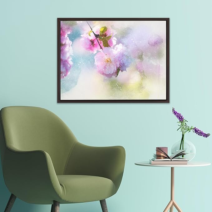 Pixy Canvas Floater Frame 20x32 for 1-1/2 (1.5) inch Deep Canvas Paintings/Canvas Prints/Wood Canvas Panels/Wall Art/Wall Decor/Home Decor/Artwork (Dark Walnut, 20 x 32 inch, Portrait)