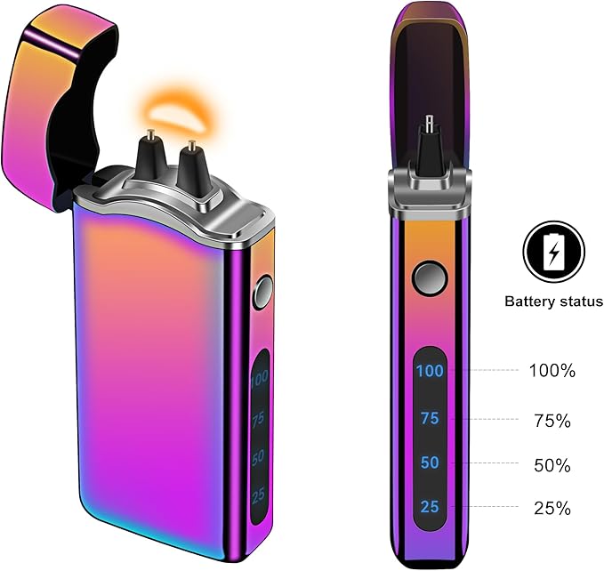 Big Arc Lighter Magical “Flame” USB Rechargeable Plasma Electric Cool Lighter (Colorful)