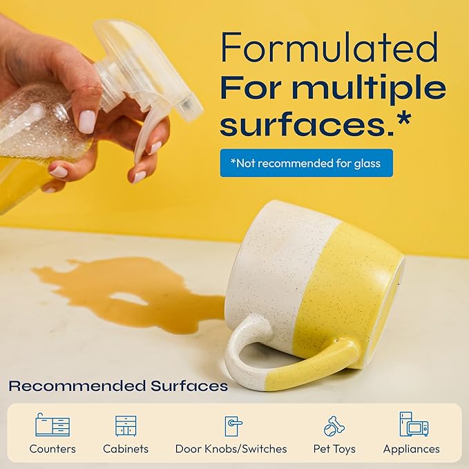 FOMIN Multi Surface Cleaner Refill Tablets (6 Pack) - Lemon Zest - All Purpose Cleaner Refill Tablets, All-In-One Tablet Cleaner For Household & Kitchen Cleaning - Makes 102 fl oz (6 x 17 Fl oz)