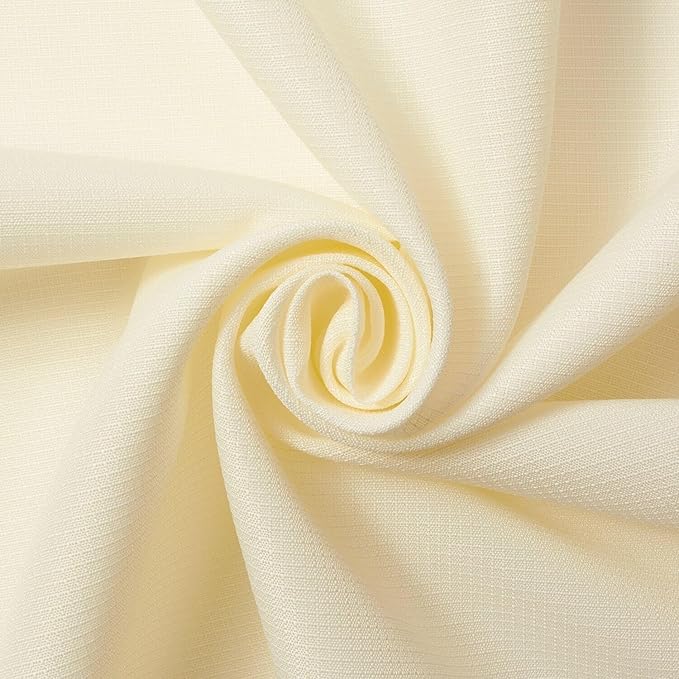 Ottertex Polyester Ripstop Fabric Water Repellent Heavy Duty Outdoor Lightweight By The Yard - Off White (10 Yards)